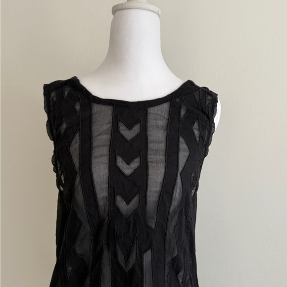 Anthropologie Element Sheer Black Sleeveless Top. Women’s Size Medium - Picture 5 of 8
